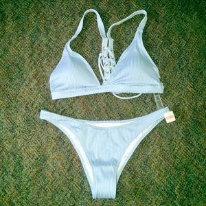 Victoria’s Secret PINK Ribbed Lace-Up Bikini